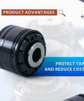 Close-up of Versatile ANSI Tapping Collets Set For M16 Electric Tapping Machine with tap holder chuck and advantage text