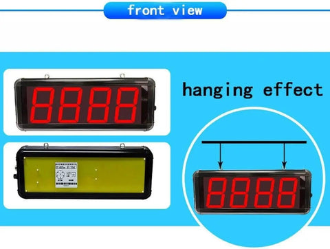 Hella Relentless Dual Laser Digital Counter Meter With Big LED Screen And 20 Meter Tracking Range That Tallies Up To 999999 Pieces front view display