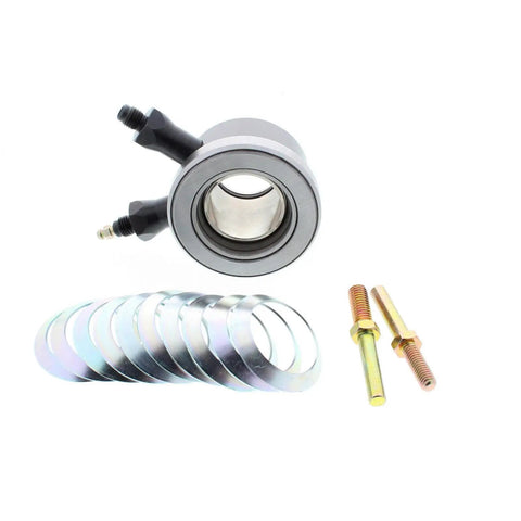 Heavy Duty Hydraulic Throwout Bearing And Hose Installation Kit For Chevy Gm Three Four Speed Manuals with stainless washers and bolts.