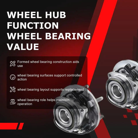Wheel hub and bearing assembly for Ram ProMaster 1500 2500 3500, showing heavy duty steel construction and benefits.