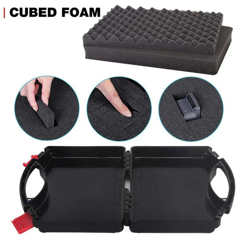 Hardcore 12 Inch Hard Shell Case With Pluck Foam Custom Insert showing durable molded foam and storage compartment design.
