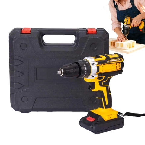 Knockout Performer 21V Cordless Drill And Electric Driver Set with storage case for home repairs and DIY tasks.
