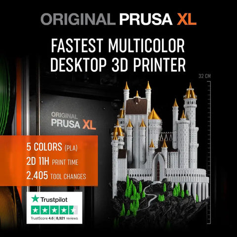 Fire Five Toolhead CoreXY 3D Printer Engineered For Large Format Multi Material Prototyping And Full Color Designs That Actually Slay With Industrial Precision And Zero Hassle Vibes, showcasing multicolor castle model.