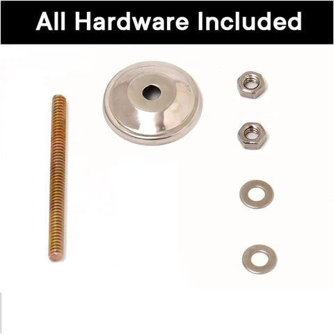 100 Piece Black Daisy Ceramic Drawer Knobs hardware set includes metal screw, washers, and nuts for easy installation.