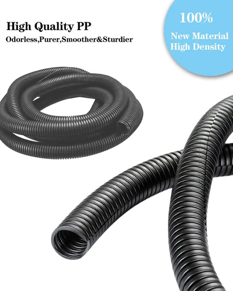 One Quarter Inch Wire Loom Split Tubing 100 Ft Black Cord Protector For Wires And Hoses Auto Car Truck Diy Cable Shield