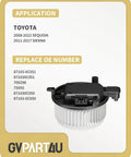 Premium Front Blower Motor For Toyota Sequoia 2008-2022 And Sienna 2011-2017 showing fan and housing for efficient climate control.