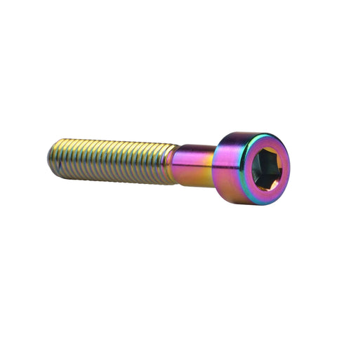 Rainbow titanium bolts for RC models featuring M6x40mm hex socket