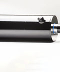 Heavy Duty Workhorse Double Acting Hydraulic Cylinder For Dump Trailers 5 Inch Bore 15.75 Inch Stroke 3500 Psi close-up view of cylinder with shiny finish.
