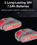 Two 36V 7.5Ah batteries for 36V Cordless Metal Shear Cutter With Copper Motor Heavy Duty Tin Snip