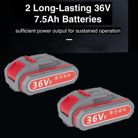 Two 36V 7.5Ah batteries for 36V Cordless Metal Shear Cutter With Copper Motor Heavy Duty Tin Snip