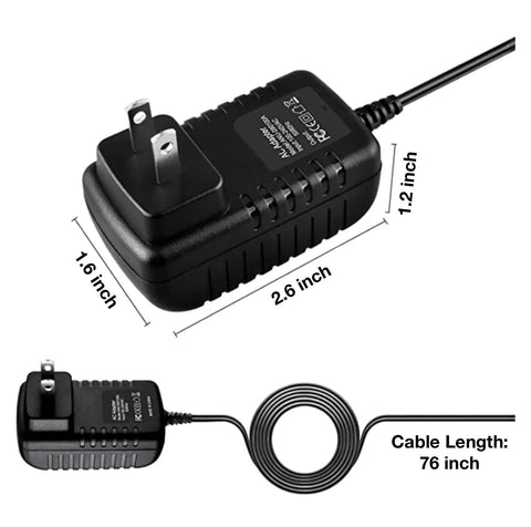 Solid Heavy Duty AC DC Wall Power Adapter Compatible With Makerbot Digitizer Desktop 3D Scanner Mp03955 with 76 inch cable.