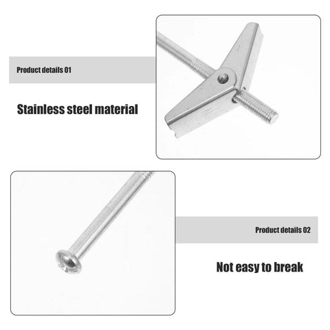 Heavy Duty Drywall Anchors And Toggle Bolts Kit 32 Pcs Metal Wall Fasteners showing stainless steel material and durability