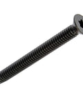 Self Tapping Trailer Deck Screws 1/4-20 x 2 1/2 Flat Head Type F Thread Cutting With Star Drive T30 For Wood And Metal Black Phosphate Finish