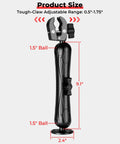 Rock Solid 1.5 Inch Ball Trolling Motor Stabilizer Mount Support CNC Machined 6061 T6 Aluminum Alloy dimensions with 9.1 inch arm.