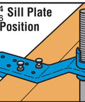 Anchor Bolt Holder Five Eighths Inch Handle Saver, Reusable Clamp For Precise Concrete Bolt Installation in blue for 2x4 or 2x6 sill plate position
