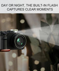 Using 64MP 4K 5K Digital Camera Kit With WiFi For YouTube Vlogging Front And Rear Dual Cameras, built-in flash capturing scene