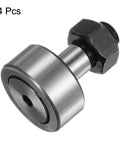 4 Pcs Cf261 Kr26 Needle Roller Bearing Cam Follower Stud, steel, M10x1.25, 26 mm roller, ideal for linear motion control.