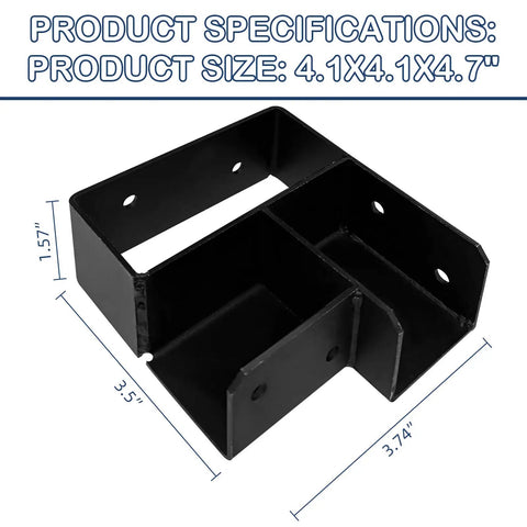 Four Pack Heavy Duty Three Way Right Angle Workbench Brackets For 2x4 Wood Actual 1.5 By 3.5 Inches DIY Custom Work Table Support Kit With Screws For Sturdy Builds And Quick Setups