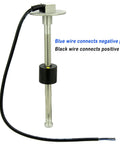 Heavy Duty Marine Fuel Sending Unit 0 190 Ohm 17 72 Inch Stainless Steel Tank Gauge Sensor with wiring details.