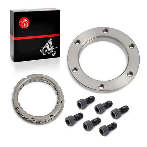 Hella Strong Starter Clutch Overrun Bearing And One Way Idler Clutch Assembly For Raptor Warrior Wolverine Big Bear Grizzly Kodiak Rhino ATV parts with bolts.