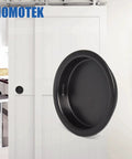 8 Pack Black Closet Door Finger Pulls 1-3/4 Inch Diameter Opening Fits 3/8 Inch Depth Easy Snap In Installation on white sliding door