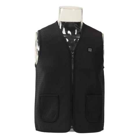 Electric Heating Vest For Outdoor Work And Adventures Adjustable Three Level Temperature Control Lightweight Breathable Fabric Machine Washable