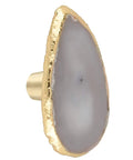Natural Agate Slice Drawer Knob with Gold Edges, perfect for upgrades. Part of Upgrade Your Cabinets And Dressers With These Slick Natural Agate Slice Geode Drawer Knobs Featuring Plated Gold Edges And Heavy Duty Brass Screws For A Massive Kitchen Glow Up.