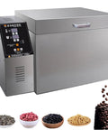 Heavy Duty Roller Type Coffee Bean Roaster Machine With Precise Temperature Control, stainless steel, large capacity for nuts and grains.