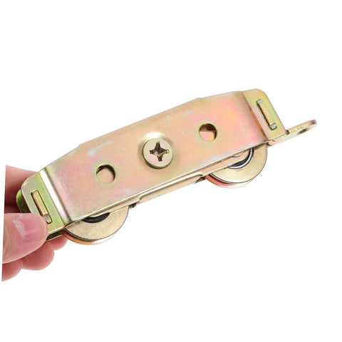 Killer Golden Sliding Door Roller Wheels 2 Pack Replacement Pulleys featuring double bearing design and aluminum material