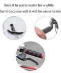 Three Pairs Black Bicycle Brake Lever Grips With Anti Slip Silicone Texture For All Weather Control shown in installation process