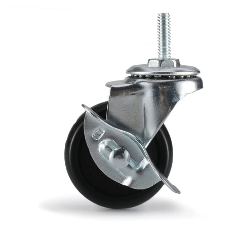 Heavy Duty Casters Set Of 4 With 1/4-20 Thread For Wire Shelving Racks Carts And Furniture, Includes Optional Adapters 5/16-18 3/8-16 M8 M10