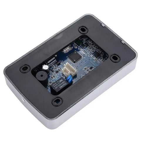 Back view of Door Access Control Keypad Plug And Play Standalone RFID Reader With Password And 5 Keyfobs Included For Home Security And Gate Opener