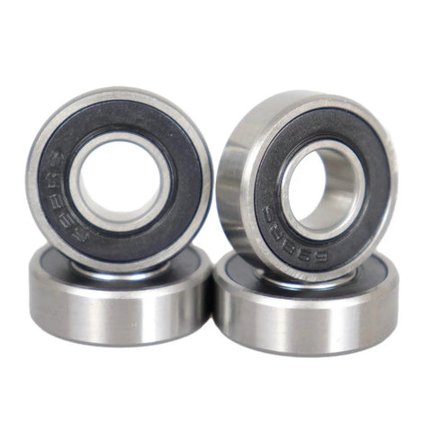 10 Pack 698-2RS Miniature Ball Bearings With Double Rubber Seals 8X19X6MM ABEC-5 Precision view of four sealed sleeve bearings