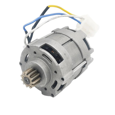 Heavy duty brushless motor for Shop Ready Electric Circular Saw, compact design with wires for easy connection.