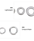 600-Piece Stainless Steel Washer And Spring Lock Washer Kit showing lightweight washer and unique shape spring lock washer
