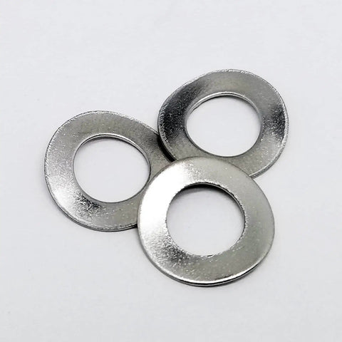 M6 304 Stainless Steel Wave Spring Lock Washers And Gasket Assortment Kit Featuring Kickass Corrosion Defense And Snaps Right In Fit For Rugged Outdoor Builds And Damp Workspaces Packaged As One Hundred Top Tier Fasteners - close-up of three wave washers
