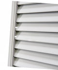 Close-up of Heavy Duty White Plastic Shutter Repair Pins And Louver Spring Clips for quick household fix ups on white louvers.