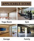 No Sweat Heavy Duty Metal Yoga Mat Storage Rack And Commercial Floor Standing Gym Organizer Shelf in yoga room and gym scenes.