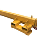 Heavy Duty Bidirectional Telescoping Forklift Jib Boom 5 Ton Crane Attachment with hook and sturdy design for heavy lifting.