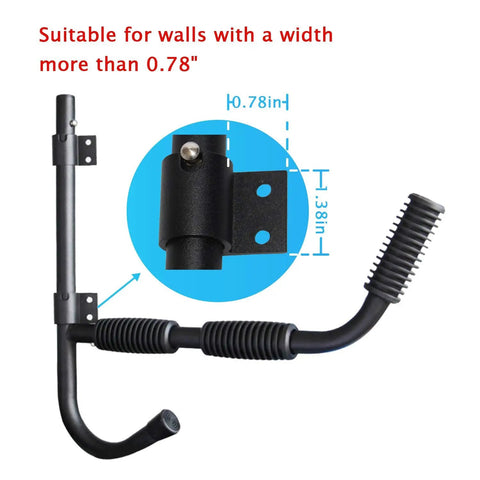 Game Changing Heavy Duty Kayak Wall Hanger Mounts with swivel arm, steel construction, suitable for walls over 0.78 inches thick.