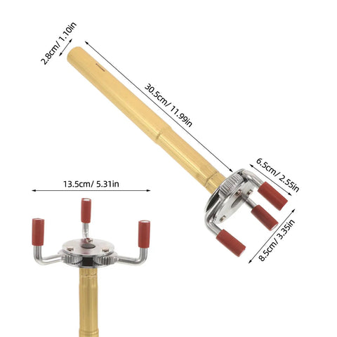 Skip The Ladder Drama With This Sturdy Aluminum Alloy Smoke Detector Remover Tool dimensions with claw grip for easy sensor access.