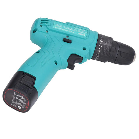 Tough As Nails Cordless Impact Driver Drill Packing Serious High Torque Kick And Smooth Variable Speed Control Up To 1550 RPM side view of compact design.