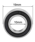 Heavy Duty S6800 2RS Deep Groove Ball Bearing 10mm by 19mm by 5mm showing dual seals and dimensions for precision use.