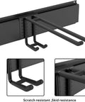 Close-up of the hooks on the Modern Top Shelf Heavy Duty Wall Mount Ski Rack for holding skis securely and safely.