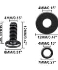 Top Shelf Universal Vesa Mount Screw Kit Zero Drama With Heavy Duty M4 X 10mm Bolts Split Lock And Oversized Flat Washers For Tv Monitor Wall Brackets Straight Install dimensions of bolts and washers