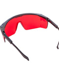 Professional Impact Resistant Red Laser Viewing Glasses that Slay Harsh Glare and Deliver Hella Dead Nuts Alignment On Demanding Job Sites Perfectly Compatible With GRL Series Measuring Tools side angle view