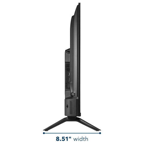 Bang For Your Buck 32 Inch Led Smart Fire Tv With Alexa Voice Remote For Smooth Streaming And Free Live Channels Super Crisp 720P Picture side view with HDMI ports.