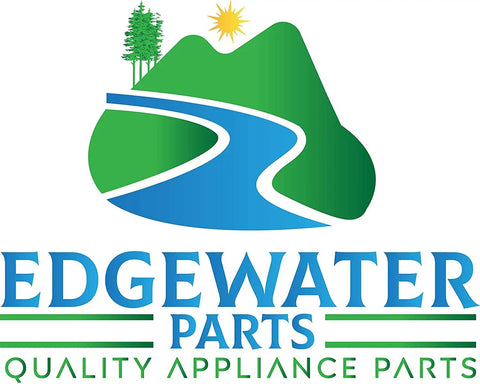 Edgewater Parts logo with green mountain, blue river, sun, and trees, representing quality appliance parts