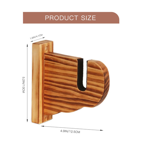 Retro Acrylic Skateboard Wall Mount And Snowboard Display Rack For Fresh Setup Deck Stash And Longboard Cruiser Storage With Skater Grade Wall Hanger System, showing size dimensions and wooden design.