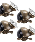 4 Pack Vintage Brass Swivel Caster Wheels 2 Inch Heavy Duty Furniture Casters in antique finish for benches or carts.
